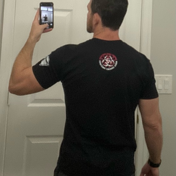 1st Responder shirt -BIOHAZARD, Law Enforcement, Fire Rescue, EMT, pandemic swag - Picture 4 of 10